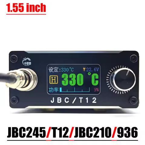 1.55" JBC T12 Digital Soldering Iron Station Temperature Controller Display HAKKO 936 Jbc245 Jbc210 