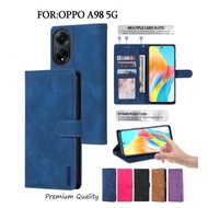 Premium Quality Wilo Case Oppo A98 5G Flip Case Wallet Luxury Style With Card Slot