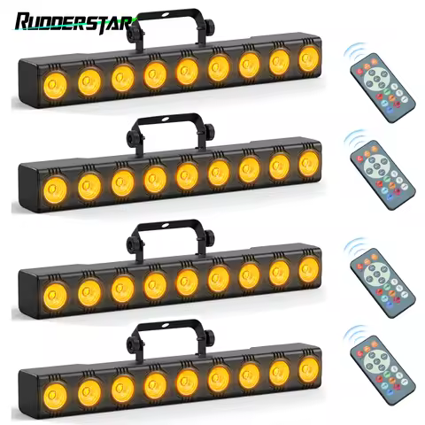 4PCS 9LEDs RGBW 4IN1 DMX Wall Wash Lamp DJ Disco Party Stage Light Effect for Concert Wedding Theate