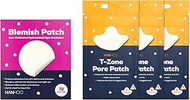 HANHOO Blemish Patch and T-Zone Pore Patch | Hydrocolloid Pimple Patches | Hydrocolloid Nose Strips