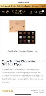 Godiva cube truffles chocolate 朱古力
