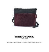 PORTER - 時髦微醺WINE O'CLOCK時尚毛絨輕便斜肩包 - 酒紅