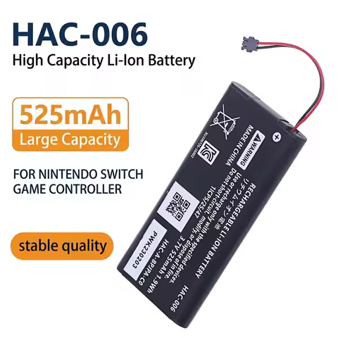 PURFIELD HAC-006 525mA Battery HAC-BPJPA-C0 HAC-A-JCR-C0 For Nintendo Switch NS Joy-Con Joycon Contr