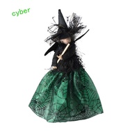 CYBERLINX Halloween Witch Doll, High Quality Silk Haunted House Doll, Funny Witch Scary Black Haunte