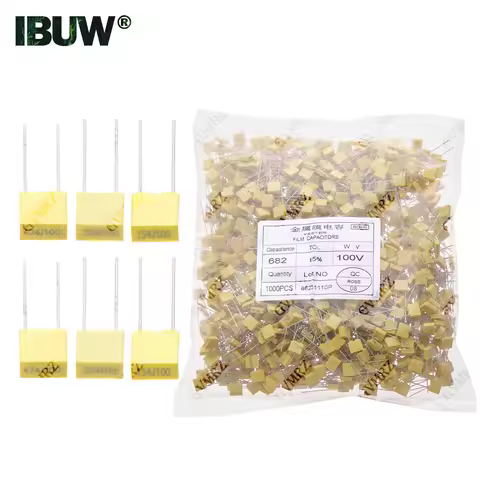 100pcs/1000pcs/20pcs 102J152J 222J 332J 472J 682J 103J Metal film capacitor 1NF 1.5NF 5NF 22NF 47NF 