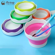 FLYTOP Kids Silicone Collapsible Paint Cup Non-Spill Wash Cup for Toddler Painting Supplies Art Craf