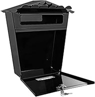 SereneLife AZSLMAB02 Wall Mount Lockable Mailbox, Outdoor Galvanized Metal Key Large Capacity, Commercial Rural Home Decorative and Office Business Parcel Box Packages Drop Slot Secure Lock