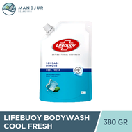 Lifebuoy Sabun Mandi Cair Refill Cool Fresh 380 gr - Sabun Antibakteri ActivSilver dan Menthol