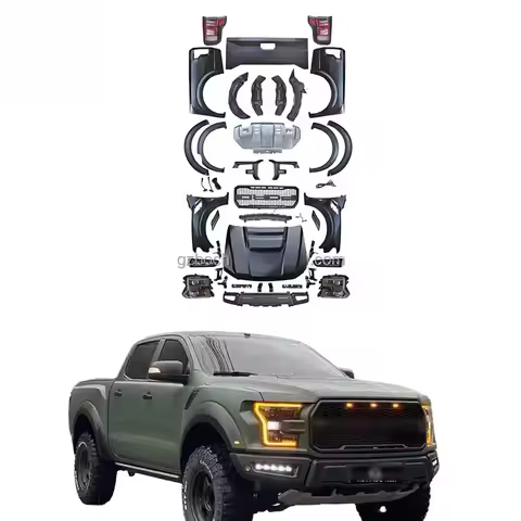 Old to New Body Kit for Ranger T6 T7 T8 Upgrade to F150 Raptor Body Kit F150 Car Bumpers