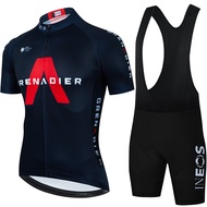 2024 New Style INEOS Fleet Edition Cycling Jersey Short-Sleeved Suit Mountain Bike Bicycle Wicking B