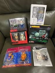 Bearbrick 100% 1.新世紀福音戰士eva set a b$1000(全新盒小舊) 2. 掘西調味粉box set$300 3.Nike 自分解放kubrick $780 4.巴塞隆拿 F
