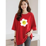 2Y795 1XL-5XL Tshirt Women Clothes Tshirt Crop Top Blouse T shirt Plus Size Woman Casual T-shirt Lar