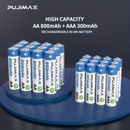PUJIMAX NI-MH Battery AAAbattery AA battery 1.2V 300/800mAh Rechargeable battery 1000times cycles