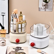 Rotating Makeup Organizer 5 Compartment Cosmetic Storage Organizer With Drawer