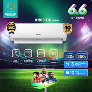 Hisense AC - AN05CDG Air Conditioner Standard 0.5 PK 1/2 PK (Indoor+Outdoor Unit Only)【Smart Mode】【S