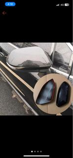 Toyota  Altis AURIS COROLLA sport【後視鏡蓋-碳纖卡夢】水轉卡夢 ABS後照鏡保護黏貼