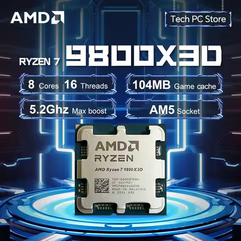 AMD Ryzen 7 9800X3D 4.7GHz 8-Core 16-Thread L3=96M Processor 120W R7 9800X3D Socket AM5 NEW 4NM DDR5