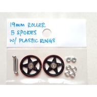 TAMIYA Imitation 19mm Roller 5 Spokes with Plastic Rings
