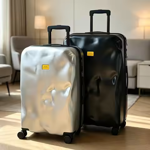 Innovative Irregular Travel Case PC Material Uneven Luggage Case PC Material TSA Lock 20/24/26/28 In