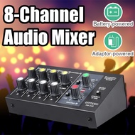 Audio Mixer 8 Channel Portable - Sound Mixer - Karaoke Mixer - Stereo Mixer - Mixer Mikrofon - Mixer