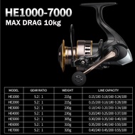 Latest Original Iron Fishing Reel 10Kg He500-7000 Fishing Reel Cheap Strong Power Handle