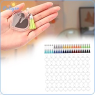Acrylic Photo Frame Keychain Blank Picture Keyring Clear Key Holder Pendant Hanging for Men Women Wa