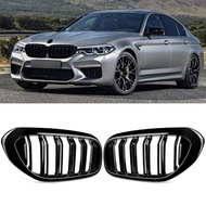 1Pair Front Bumper Kidney Racing Grille For BMW 5 Series G30 G31 520i 530i 540i M5 2017-2020 Double 