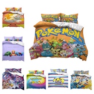 Pikachu Themed Bedding Fortnite Inspired Polyester 3-piece Set For Students Duvet Cover And Pillowcase Included