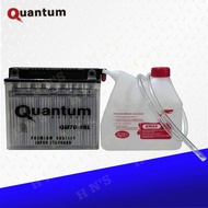 QUANTUM Motorcycle Battery QM7B-4BL with solution kit for Honda Wave Alpha etc