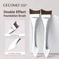 GECOMO Double Effect Foundation Brush - Fishtail Crescent Arc Traceless Flat Head Ultra-Thin Foundat