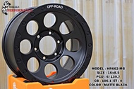 ล้อแม็กขอบ16 ส่งฟรี!! หยดน้ำ ลูกโม้ 16x8.5 6รู PCD 139.7  ET:0 CB106.1  สีดำทั้งวง PERFORMANCE รุ่น 