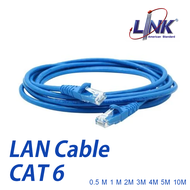 สายแลน LAN Cat6 LINK ตัดตามขนาด 0.5M/1M/2M/3M/4M/5M/6-10m พร้อมเข้าหัว RJ45