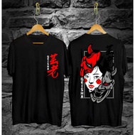 Ikkono STORE SAMURAI Men Shirt Clothes / SAMURAI JAPAN T-Shirt / Plain Black T-Shirt Men / SAMURAI M