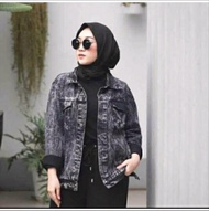 JAKET BIONDY JEANS CEWEK/ JAKET DENIM/ JAKET SNOW BLACK/ JAKET SNOW BLUE