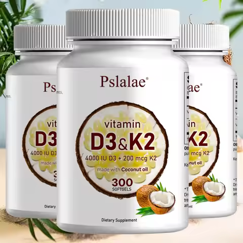Vitamin D3 and K2 Softgels - Promotes Absorption, Digestion, and Maintains Health - 300 Softgels