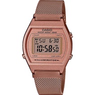 Casio Pink Gold นาฬิกาข้อมือผู้หญิง สีพิ้งค์โกลด์ สายสแตนเลสมิลานีส รุ่น B640WMR-5A ของแท้ ประกัน CMG