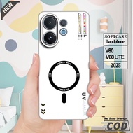 VIVO V60 5G 2025 case AND VIVO V60 LITE 2025 case _Black Rubber Casing Silicone Cool FlexibleBENING