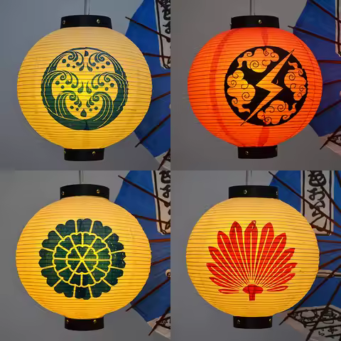 30cm Japanese Paper Lantern Oriental Style Izakaya Sushi Pub Lantern Sakura Restaurant Festival Hang