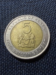 肯亞Kenya🇰🇪1997年5先令雙色硬幣