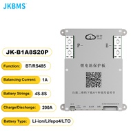 JK BMS Active Balance Smart HEAT CAN Bms 12V 24V4S 5S 6S 7S 8S Smart Bms 200A Lifepo4 Li-Ion Lto Bat