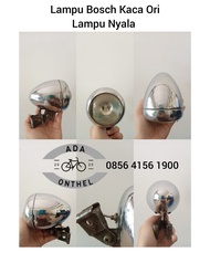 LAMPU BOSCH NYALA - LAMPU BOSCH SEPEDA ONTHEL - LAMPU BOSCH ONTHEL KACA ORI