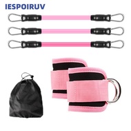 IESPOIRUV Cable Ankle Straps, Double D-Ring Adjustable Ankle Cuffs, Workout Accessories Strength Tra