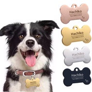 Stainless steel Pet dog collar accessories customized dog cat ID tag name telephone Free engraving M