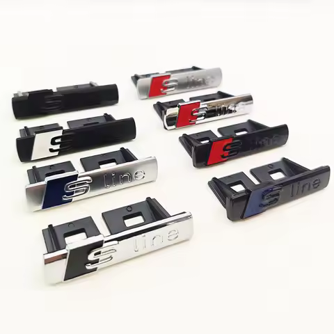 3d Metal Car Front Grill Sline Logo S Line Emblem for Audi A1 A2 A3 A4 A5 A6 A7 Q2 Q3 Q5 Q7 S3 S5 RS