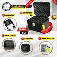 🔥TANKER ABS TOP BOX COMBO SET🔥BOX 38L 45L Top Box Motorcycle Aluminium Top Box 45L ALUMINIUM PREMIUM