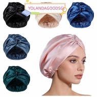 YOLANDAGOODSGJ Silk Satin Hair Bonnet, Breathable Adjustable Mulberry Silk Wrap, Premium Luxury Sati