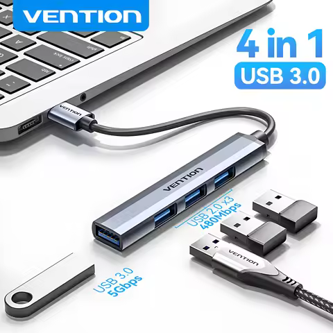 Vention 4 in 1 USB 3.0 Hub Multi Splitter USB 2.0 OTG Hub Adapter for PC Laptop MacBook Air Pro Xiao