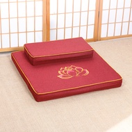 Linen Embroidered Lotus Cushion Meditation Cushion Meditation Cushion Meditation Cushion Futon Kneel