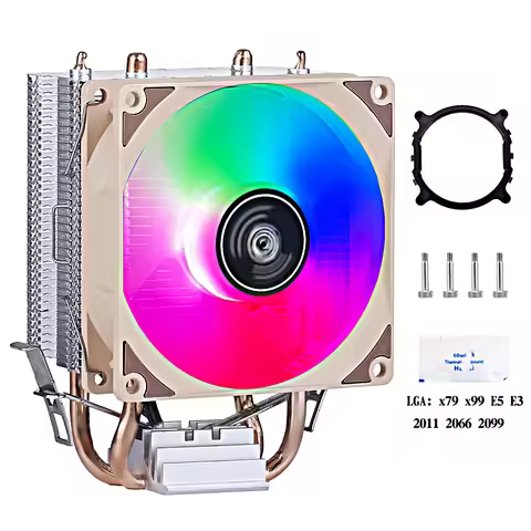 2 Heat Pipe Computer CPU Cooling Fan Suitable For Installing LGA2011 x79 x99 e5 2066 2099 x299 e3 AM