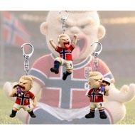 Erling Haaland Acrylic Football Keychain | Haaland-Inspired Bag Charm | World Cup Fan Gift